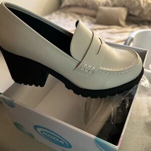 Soda Chunky Heel Loafer